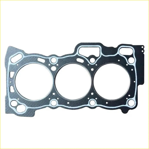 Black engine head gasket with three circular openings and textured surface for daihatsu sirion 1.0l cylinder head