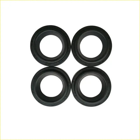Four black rubber spark plug gaskets arranged in a square for honda civic 16v valve cover parts