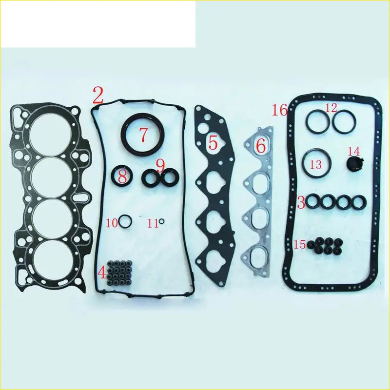Black rubber gasket set with metal parts for engine assembly in gasket pro for honda cr-vi rd1 16v b20z1 b20b full set