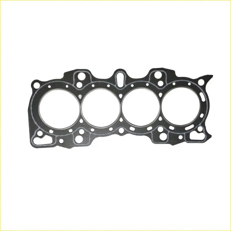 Black rubber head gasket with four circular openings and bolt holes for honda crv rd1 16v b20b2 cylinder head