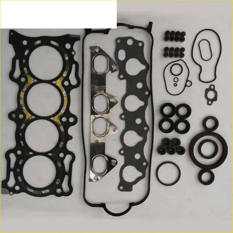 Black rubber gasket set with metallic components and assorted seals for honda odyssey accord 2.3 f23a full metal set