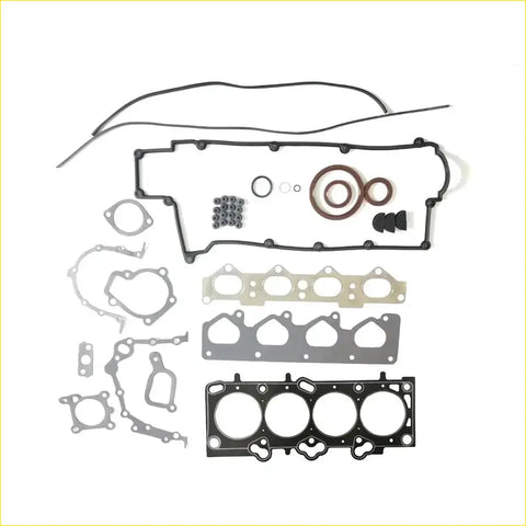 Black rubber gasket set with metal components and seals for hyundai coupe tiburon lavita matrix 2.0 1.8 16v g4ma full set