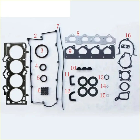 Black rubber gasket set with metallic valve cover parts for hyundai elantra 16v dohc g4gc ts full set