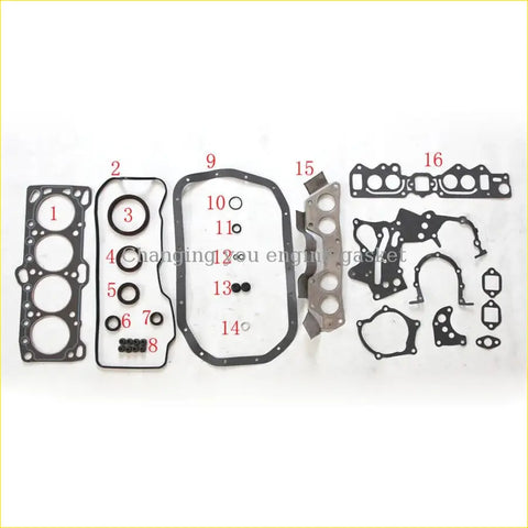 Black rubber engine gaskets and metal parts kit for gasket pro hyundai sonata ii mitsubishi tredia 1.8 engines