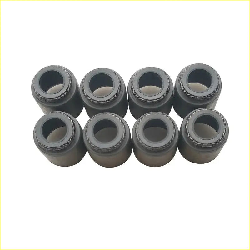 Eight black cylindrical gasket pro valve stem oil seals for isuzu elf 250 4bd1 4bc2 diesel engine valves kit