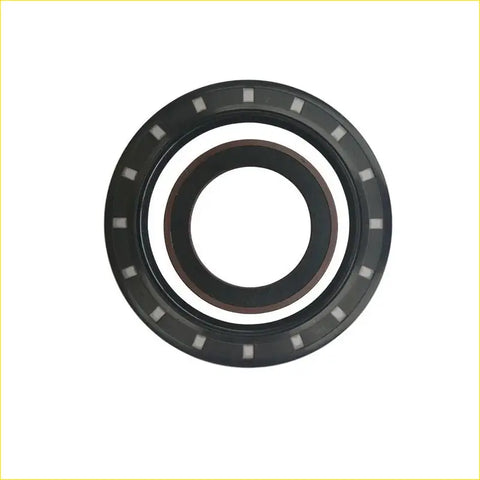 Black rubber gasket pro crankshaft oil seal with circular design and rectangular cutouts for isuzu elf 250 diesel