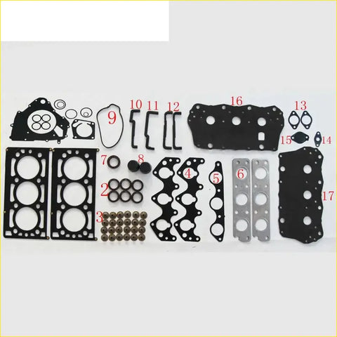 Black rubber gasket set for engine head and block assembly metal full set for kia carnival sedona kr v6 k5