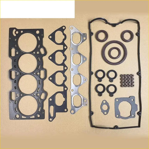 Black and silver metal full gasket set with seals rings and bolts for mitsubishi lancer 4g93 dohc 16v engine