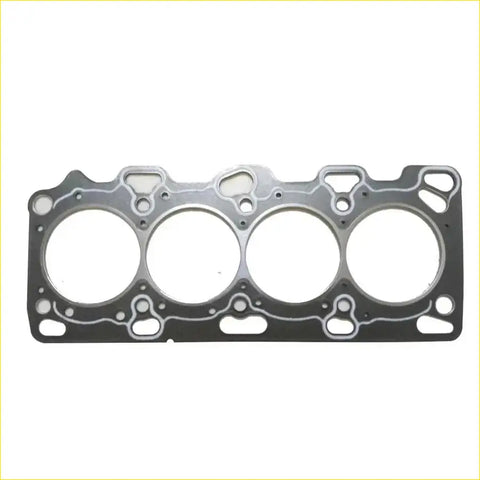 Silver metallic engine head gasket with four circular openings and reinforced design for mitsubishi outlander 4g64 16v