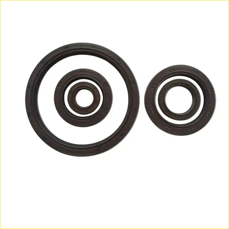 Black rubber crankshaft oil seals gasket pro for mitsubishi pajero montero l300 8v 4d56 4d56t d4bh one large one small