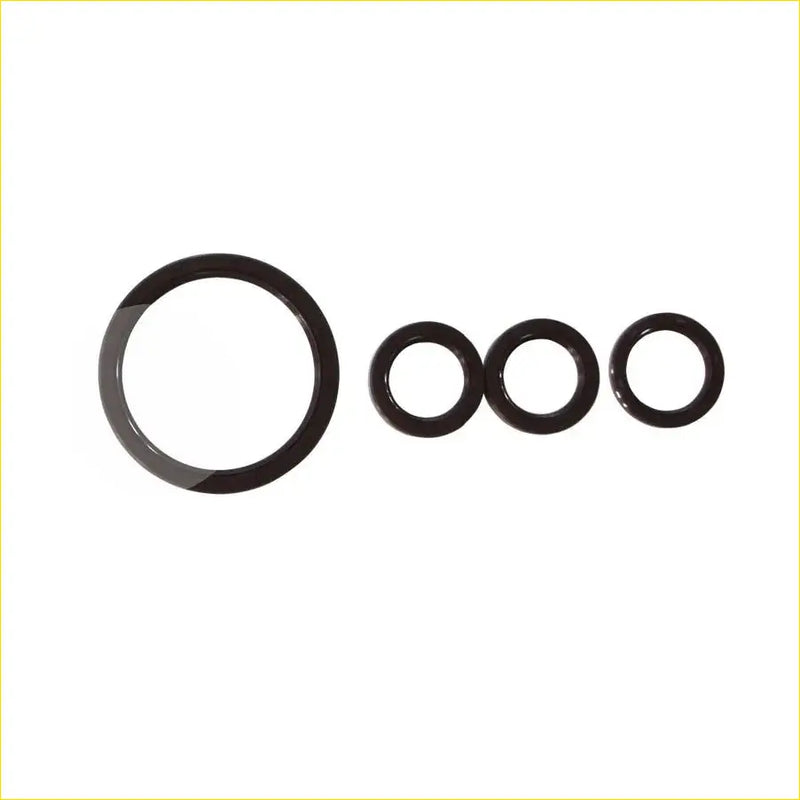 Set of four black rubber o-rings in varying sizes for gasket pro crankshaft oil seal mitsubishi space star models