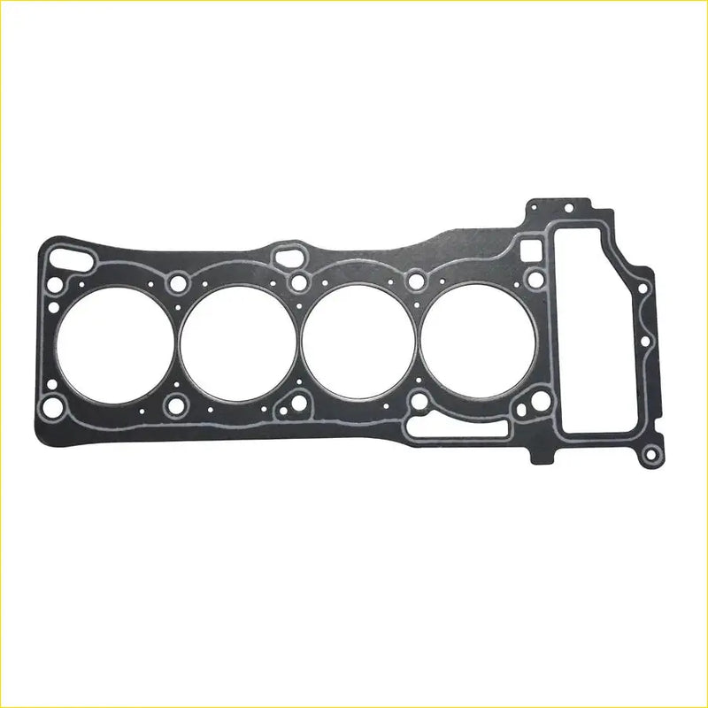 Black cylinder head gasket with four circular openings and rectangular cutout for nissan almera sedan qg18de engine