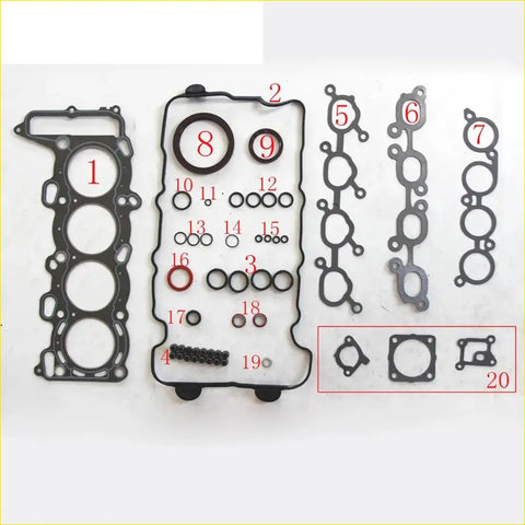 Black rubber gasket set with metal rings for engine head in gasket pro for nissan avenir lucino 1.8l 16v sr18de