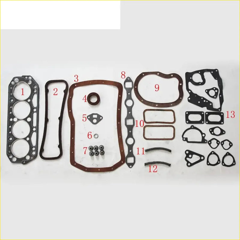 Black and brown rubber gasket set from gasket pro for nissan caravan and pickup cabstar engine repair