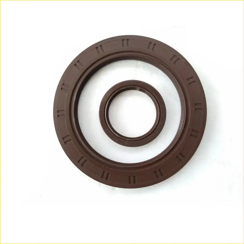 Brown rubber crankshaft oil seal ring with circular design and notches for nissan micra iii k12 gasket pro