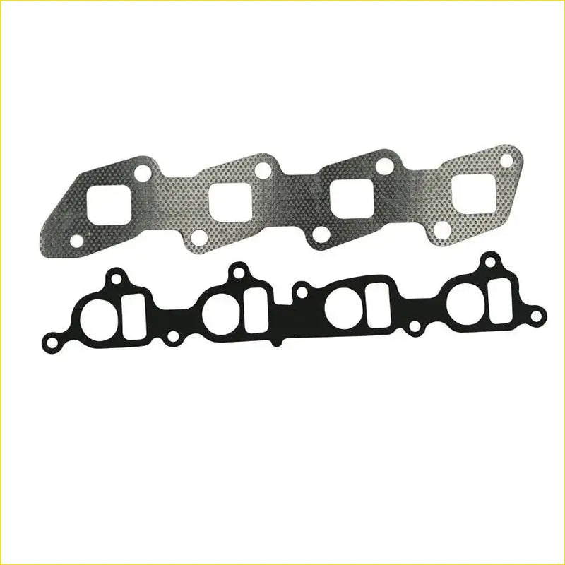 Two gasket pro intake and exhaust manifold gaskets for nissan x-trail 2.2l yd25 with metallic silver and black finish