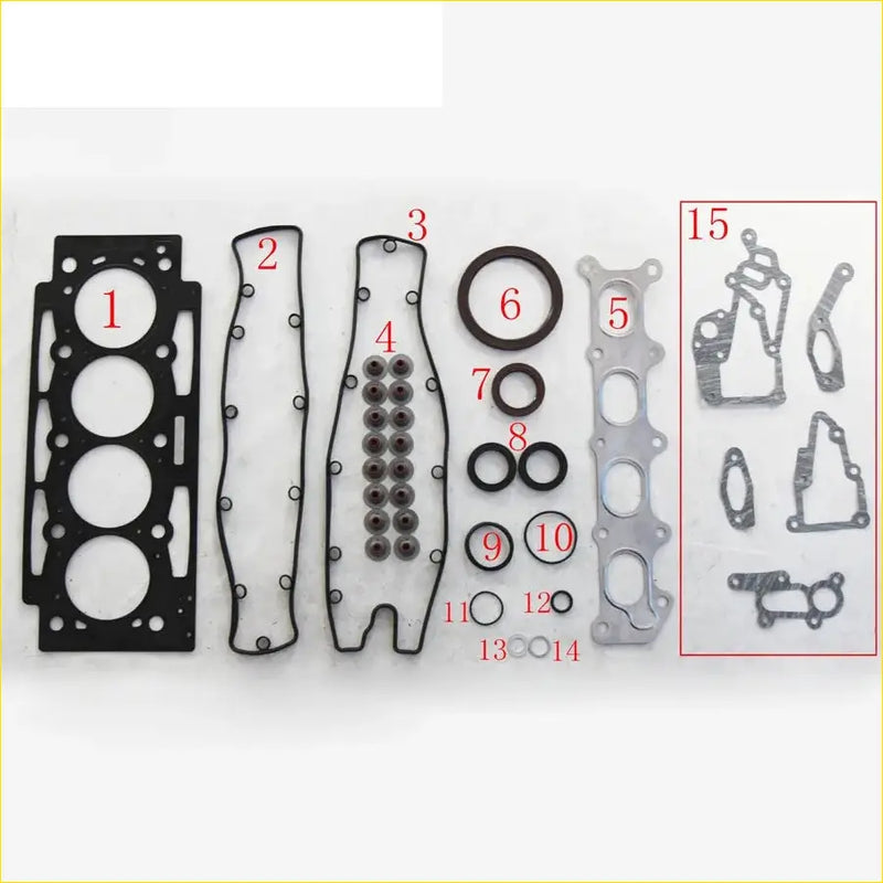 Black rubber gasket set with metallic parts and seals for peugeot 307 206 406 806 ew10j4 full set 0197.Y1