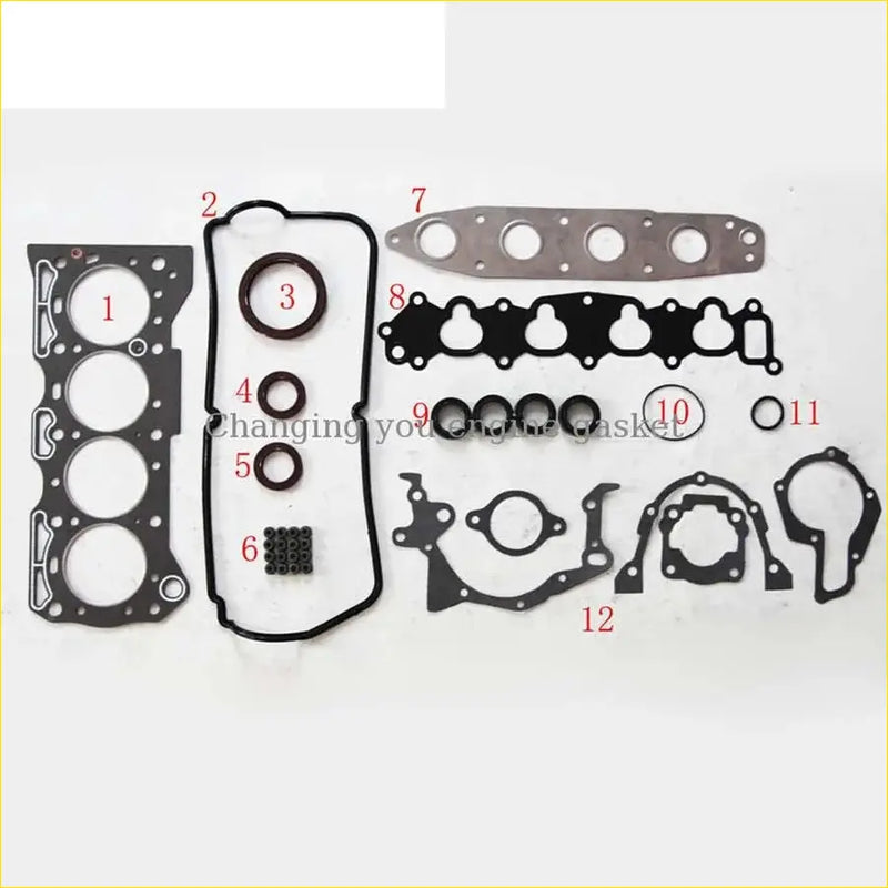 Black rubber gaskets and metal engine parts for gasket pro suzuki jimny swift wagonr carry g16kv g13bb g16b full set