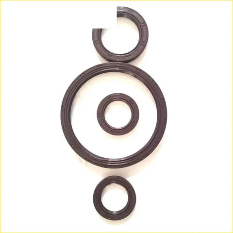 Set of four dark brown rubber crankshaft oil seals with embossed markings for suzuki vitara j20a gasket pro