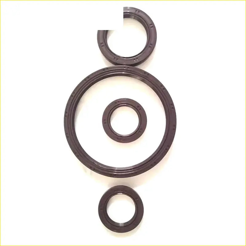 Set of four dark brown rubber crankshaft oil seals with embossed markings for suzuki vitara j20a gasket pro