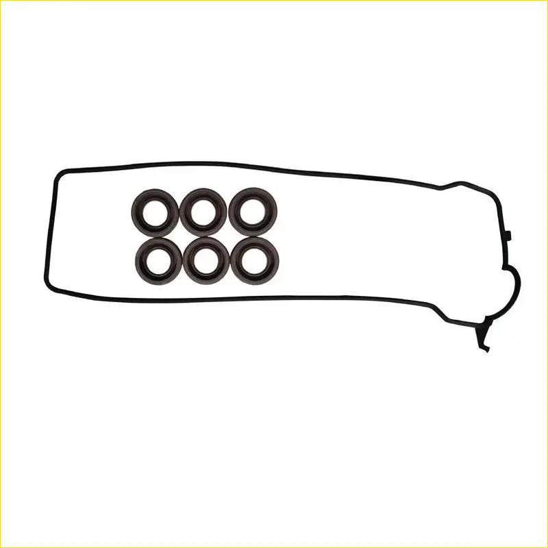 Black rubber gasket with six circular seals for toyota cressida 24v 2.0 gx81 1gfe rocker valve cover gas