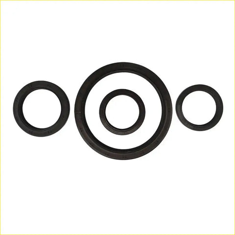 Set of three black rubber gasket pro crankshaft oil seals with smooth texture for toyota crown 2jz 90311-