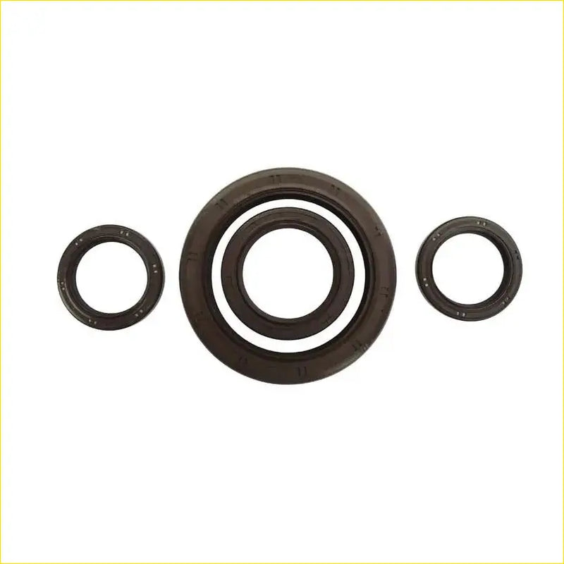 Black rubber crankshaft oil seals in large and small sizes for toyota crown chaser cresta 1gge gx81 by gasket pro