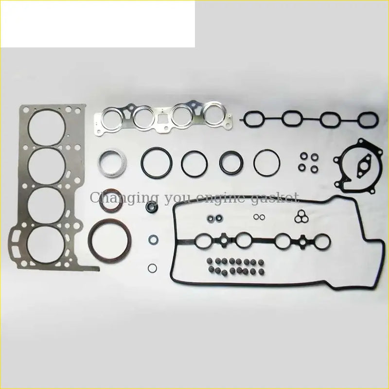 Metallic engine gasket set with black rubber seals and circular parts for toyota echo vitz 1.0 16v 1szfe engine