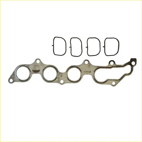 Metallic silver engine valve cover gasket set with four black rubber o-rings for ford mondeo iii estate intake exhaust manifold