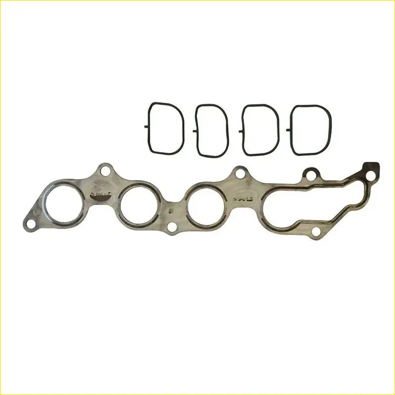 Metallic silver engine valve cover gasket set with four black rubber o-rings for ford mondeo iii estate intake exhaust manifold