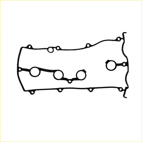 Black rubber gasket with circular cutouts and mounting holes for mazda premacy and 626 iv rocker cover usage