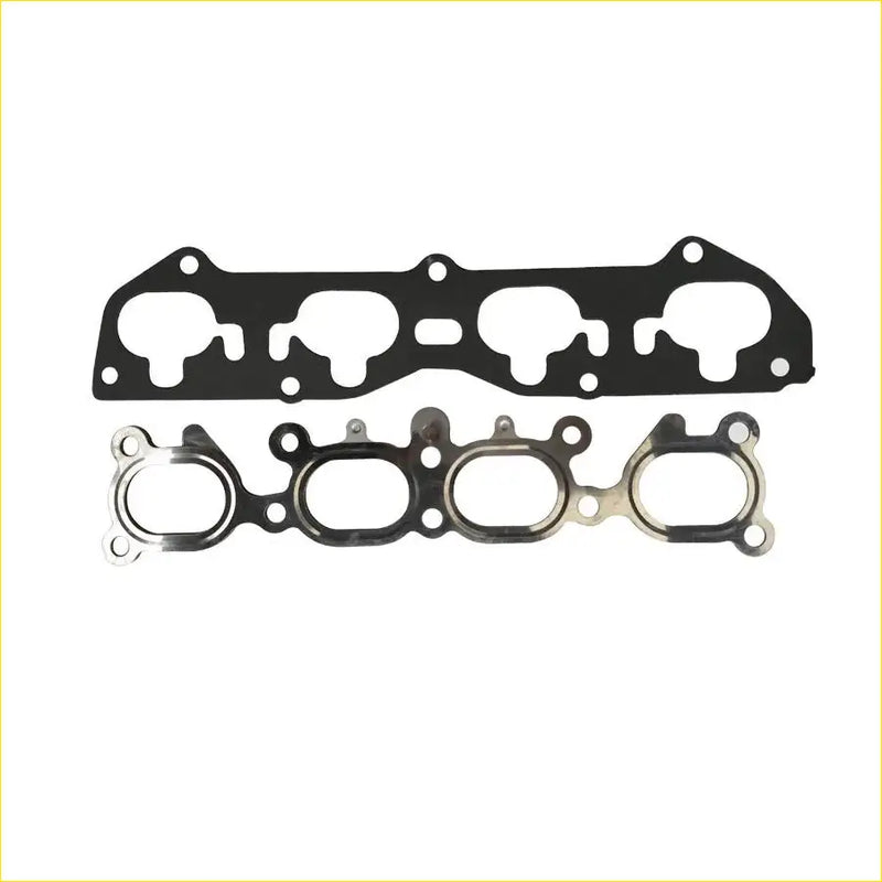 Black rubber gasket and metallic manifold flange assembly for gasket pro intake exhaust manifold mazda premacy 1.9