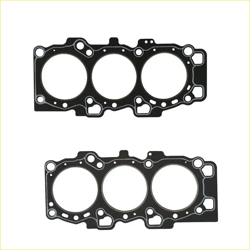 Black gasket pro g6ba engine head gaskets with three circular openings and bolt cutouts for hyundai sonata 2pcs