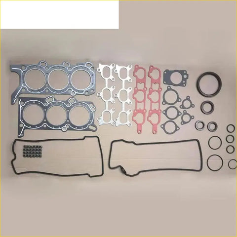 Silver and red engine head gasket set with black rubber seals for gasket pro h25a suzuki grand vitara i 2.5 full set