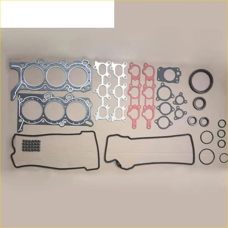 Silver and red engine head gasket set with black rubber seals for gasket pro h25a suzuki grand vitara i 2.5 full set