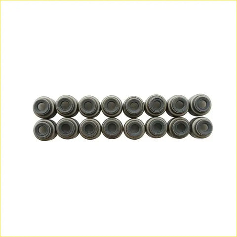 Black rubber valve stem oil seal grommets in two rows for gasket pro honda accord viii estate 16pcs