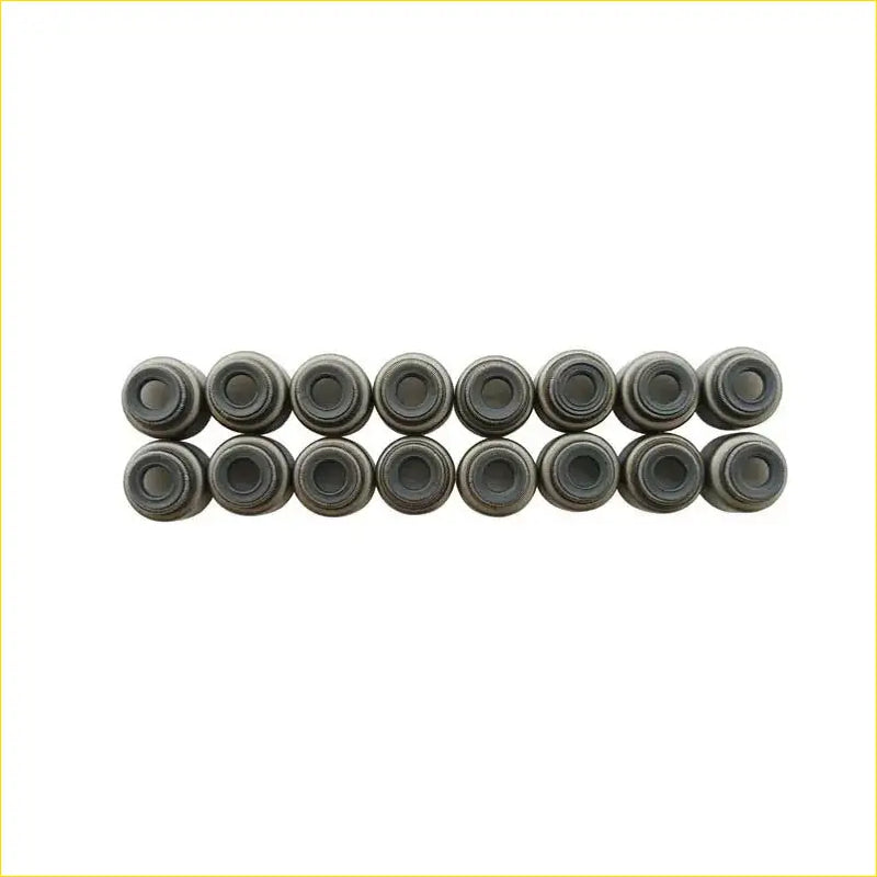 Black rubber valve stem oil seal grommets in two rows for gasket pro honda accord viii estate 16pcs
