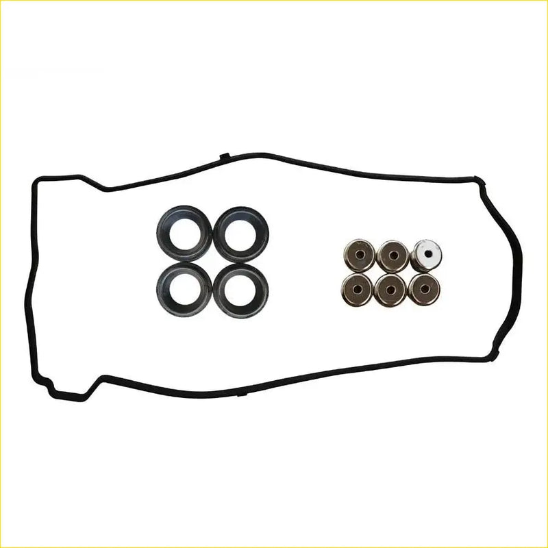 Black rubber gasket with four black o-rings and six metallic bolts for Honda Civic vii and CR-V II 2.4 K24A1 K20A4 K20A3 rocker cover
