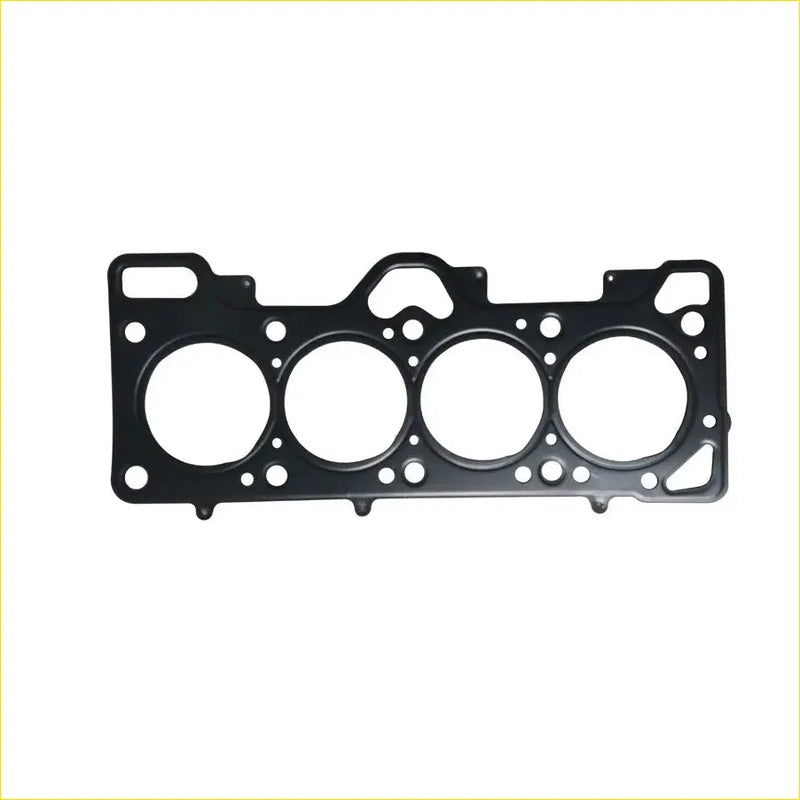 Black engine head gasket with four circular openings and bolt holes for hyundai accent ii saloon 1.3 g4ea cylinder head seal