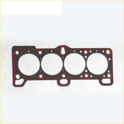 Black and red engine head gasket with four circular openings for hyundai elantra xd matrix fc 1.6 g4ed-g use