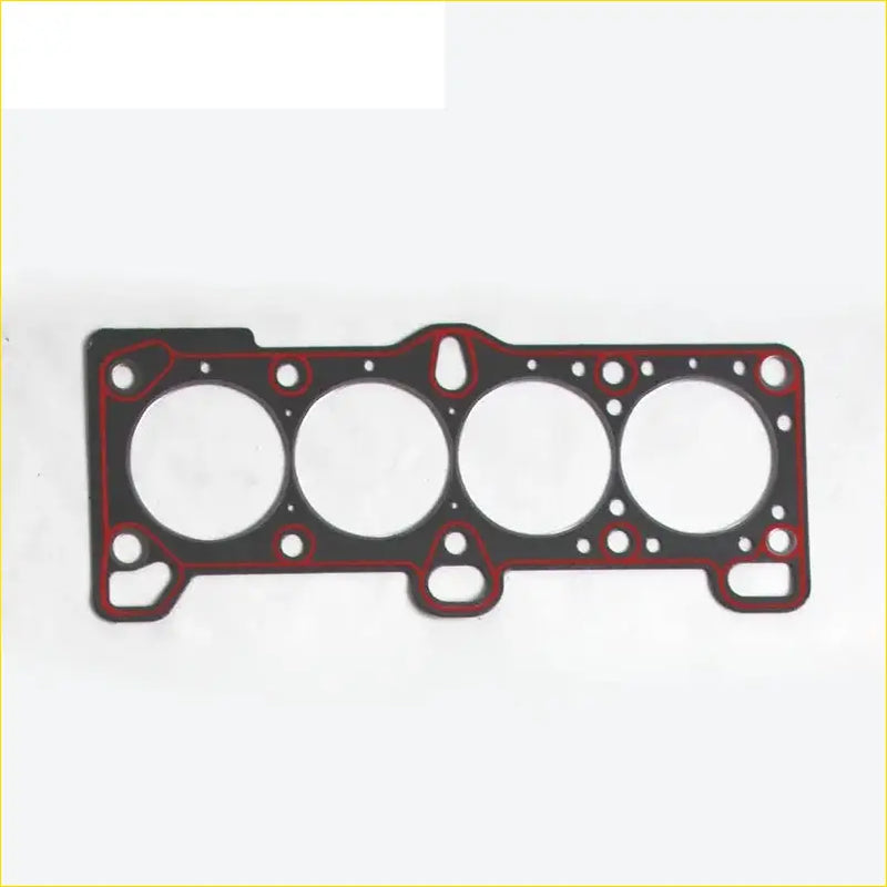 Black and red engine head gasket with four circular openings for hyundai elantra xd matrix fc 1.6 g4ed-g use