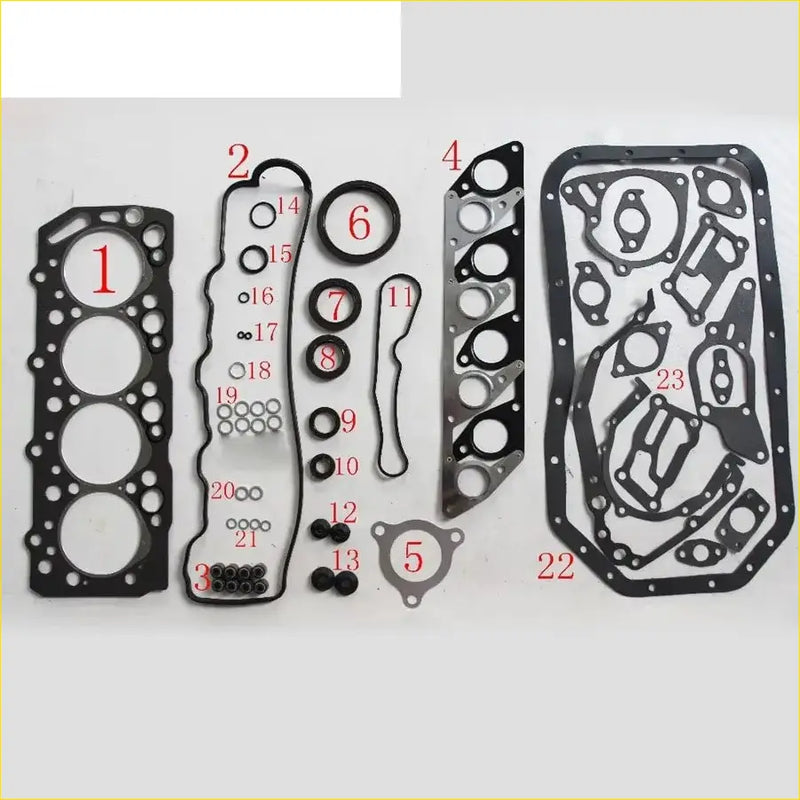 Black rubber gasket set for hyundai h1 galloper ii h100 kia pregio k2500 2.5 d4ba d4bh md972215 engine use