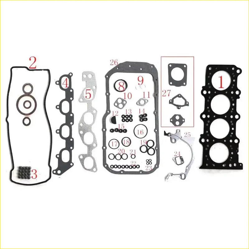Black rubber gasket set made of metal for engine head use in gasket pro j20a suzuki grand vitara and sx4 escudo