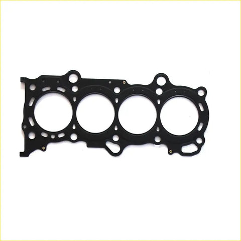 Black rubber head gasket with four circular openings and mounting holes for gasket pro k14b suzuki wagou 16v dohc metal cylinder head gasket