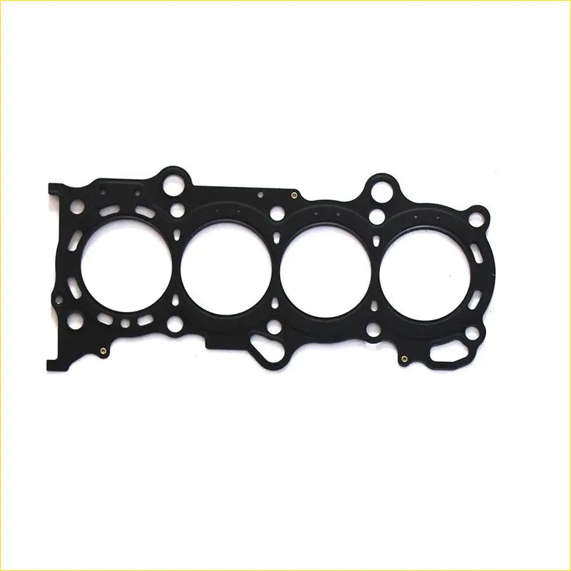 Black rubber head gasket with four circular openings and mounting holes for gasket pro k14b suzuki wagou 16v dohc metal cylinder head gasket