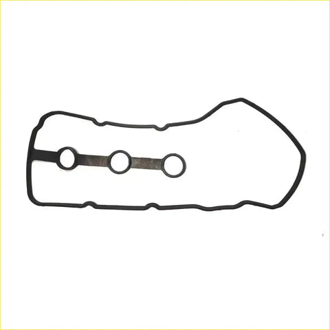 Black rubber gasket with three circular cutouts and central metal bar for daihatsu mira cocoa cuore hijet rocker cover