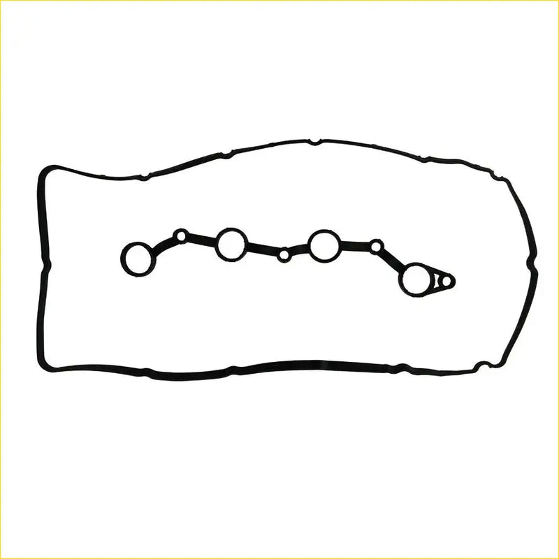Black rubber engine valve cover gasket with circular cutouts for kia magentis 2.0 g4ka and hyundai sonata v 2.4 g4kc