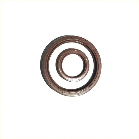 Brown rubber gasket pro crankshaft oil seal with metallic inner lining and notched outer edge for honda city engines