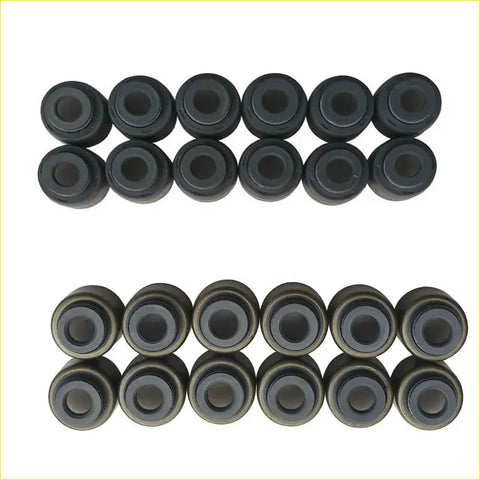 Black rubber valve stem oil seal gaskets in two rows for gasket pro lexus es 300 v6 24v 1mz-fe 24pcs kit