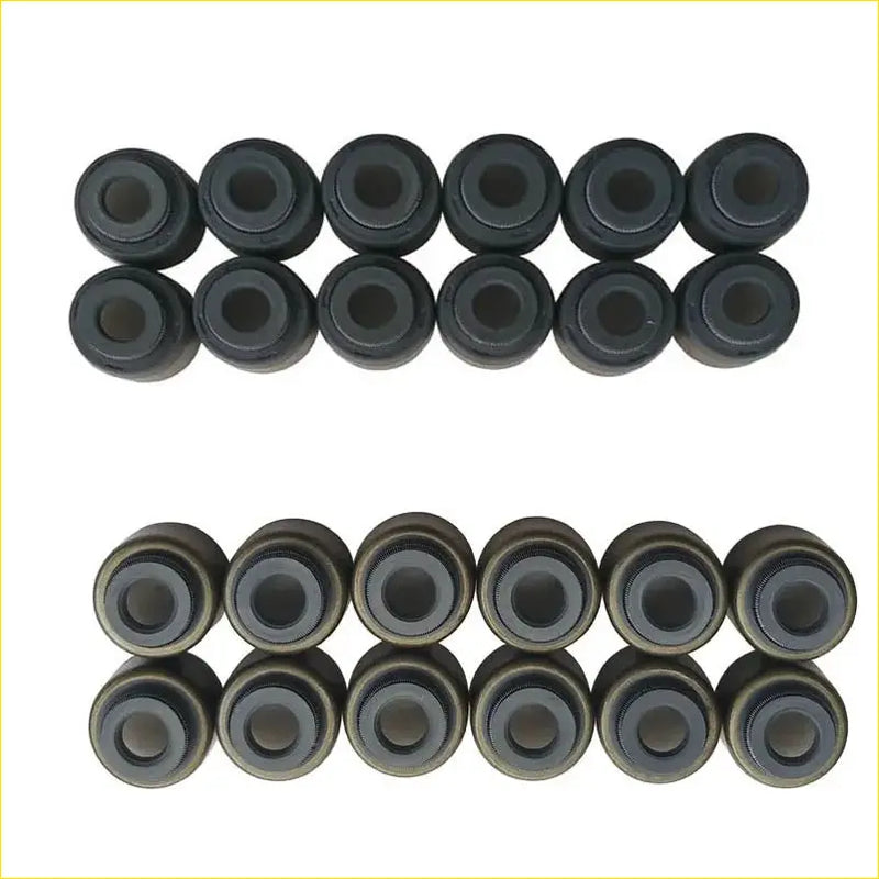 Black rubber valve stem oil seal gaskets in two rows for gasket pro lexus es 300 v6 24v 1mz-fe 24pcs kit